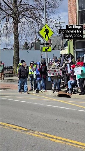 little old Springville NY had its first No Kings today!! (3/28/2026)