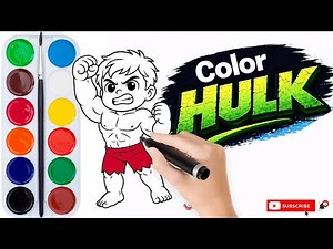 How to Draw Hulk Step by Step | Easy Cartoon Drawing & Coloring for Kids