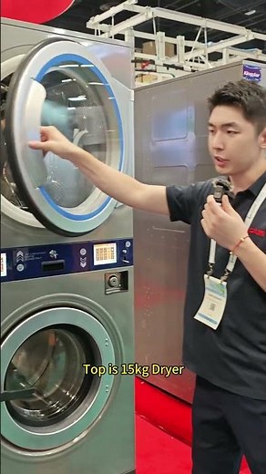 Kingstar Commercial Coin-operated Stacked Washer-Dryer at Clean Show 2025