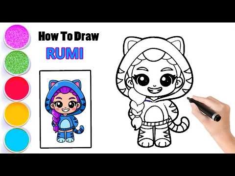 How to Draw Rumi Easy || Kpop Demon Hunters Tutorial