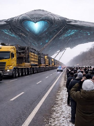 Massive Unknown Vehicle Escorted Under Heavy Security #UFOHighway