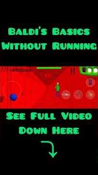 Baldi's Basics Speedrun w/o Running#dornobzbac#speedrun#challenge#baldisbasicsineducationandlearning