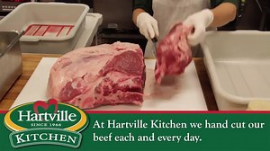Get a look at how our tender roast beef is made. From the cut of beef, to the spices used for flavor, we cook our beef to perfection every time. Come enjoy a plate today. #roastbeef #hartvilleohio #hartvillekitchen #homestyle | Hartville Kitchen