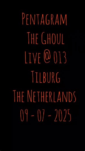 Bobby Liebling on Instagram: "Pentagram, the ghoul live in Tillburg Netherlands"
