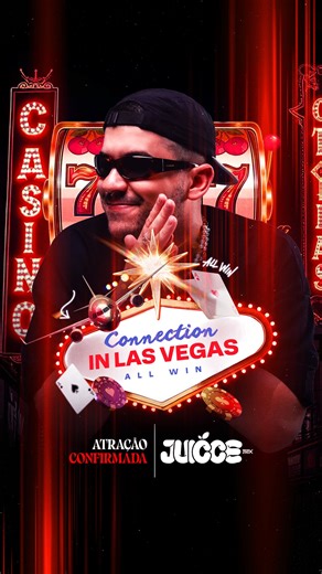 Connection Festival on Instagram: "O som que está em ascensão no Brasil e no mundo chega ao nosso palco. Juicce vem se destacando com apresentações marcantes, carisma e um repertório repleto de hits que garante pista animada e muita energia. Com passagens pelos principais clubs do país, Europa e África, acumula milhões de plays e consolida sua assinatura sonora como uma das grandes revelações nacionais da cena eletrônica. 🎰 Connection In Las Vegas Bem-vindo à Connection 15 anos. . . . #connecti
