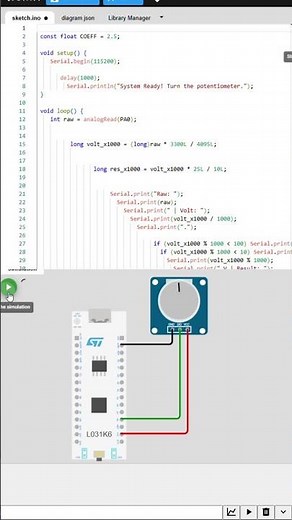 ⚡ STM32 Reads Voltage With Just a Knob!
