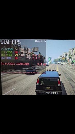 RTX 2050 Laptop + GTA 5 ULTRA… Bad Idea? 😳#gta5 #rtx2050 #gaminglaptop #benchmark #fps