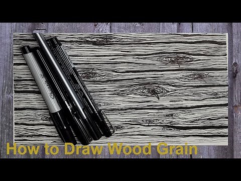 How to Draw Woodgrain in Ink Pen, Drawing Woodgrain Step by Step Tutorial