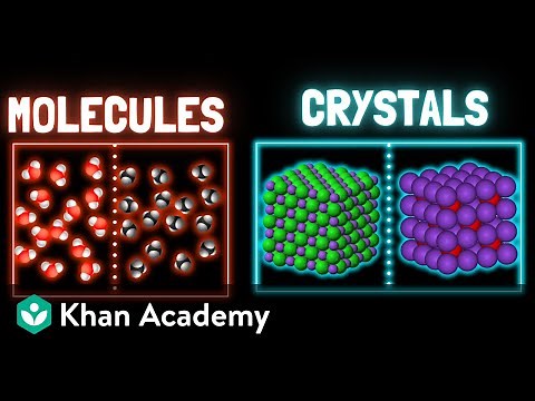 Molecules, crystals, and diatomic elements | Middle school chemistry | Khan Academy