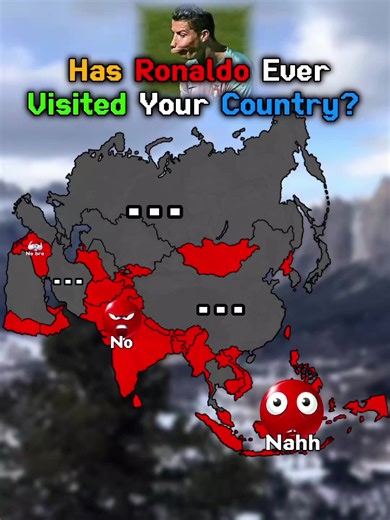 GOAT ronaldo🥹||Has ronaldo ever visited your country? #ronaldo #fyp #mapping #2026 #map ib:@🇵🇹Portugali