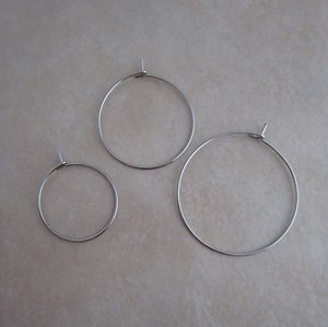 50 or 100 Earring Hoops Surgical Stainless Steel 20mm 25mm or 30mm - Etsy