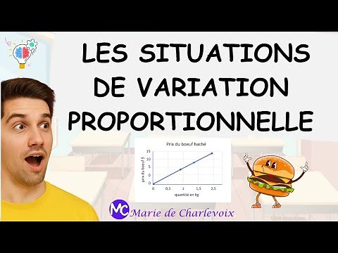 Les situations de variation proportionnelle Cours 75 EXERCICES + ÉVALUATION sur Marie de Charlevoix😉