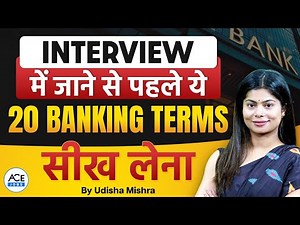 Important Questions for Bank Interview | Banking Terms Freshers MUST Know | Udisha Ma'am