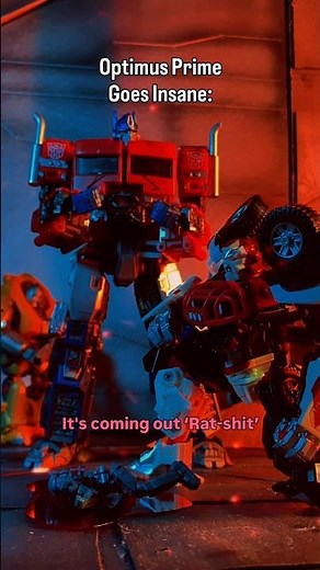 Optimus Goes Insane (Peter Cullen Blooper) #transformers #studioseries #stopmotionanimation