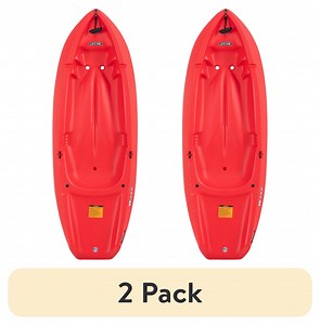 (2 pack) Lifetime Wave 6 ft Youth Kayak, Fire Red (91401)