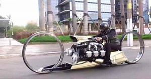Don't Lean Back: Check Out This Hubless Motorcycle With An Airplane Engine!