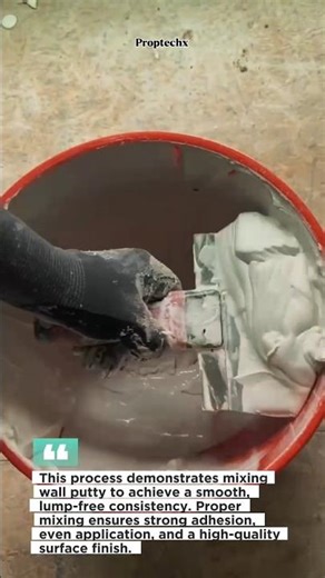 Perfect Putty Mixing Technique #drywall #construction #DIY