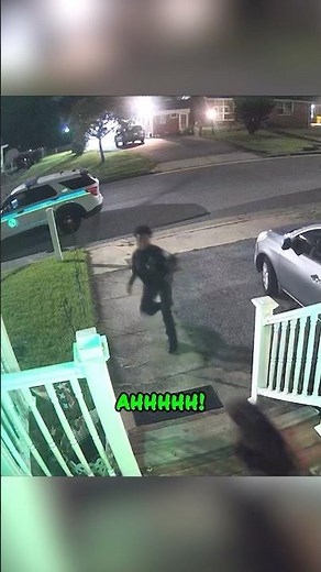 Cop Knocked and Regretted It Instantly 😂 - Funny Ring Doorbell Camera #shorts