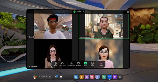 Zoom’s new Meta Quest app encourages taking video calls in VR