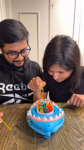 Jharna & Hiren - Games and Activities for Two on Instagram: "Lets play - Sharkbite 🦈 Comment for the link #kidsgames #familygames #couplegames #fungames #fyp #boardgamesofinstagram #amazon #gamesnight #amazonfinds #twoplayergame #boardgames #partygames #partyideas #viral #asmr #halloween #games #strategygame #quickgames #fun #shark #chess #minigames [ Board Games, Fun games, Party games, Party ideas, Viral Video, Challenge, Mini Game, Halloween party, Kids games, Luck games, Fun, Digital conten
