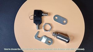 1 Pack Toolbox Lock with Keys, 1-1/8" Tubular Cam Lock Keyed Alike, Hook Cam Tool Box Locks Fits for Mailbox File Cabinet Drawer RV Storage Door Cabinet Locks, Zinc Alloy