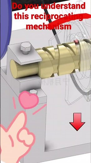 Do you understand this reciprocating mechanism automatic #3D animation of mechanical principle