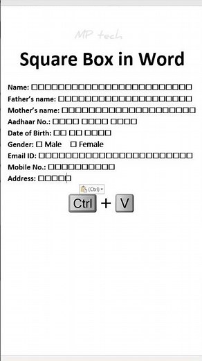 Insert a Square Box in MS Word with One Shortcut! 💯 #msword #shortcut #office