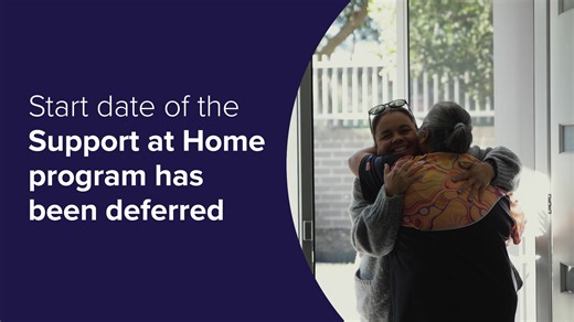 The new aged care Support at Home program will now start on 1 November 2025. The new start date means: ✔️ older people have more time to understand the new program ✔️ providers have more time to set up new systems ✔️ workers have more time to train and prepare. Until Support at Home starts, the way older people receive in-home care will not change. For more information, see the comments below. 👇 | Australian Government Department of Health, Disability and Ageing