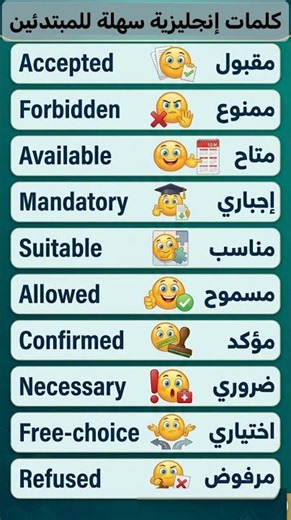 كلمات إنجليزية مهمة في الحياة اليومية | تعلم بسهولة للمبتدئين