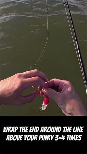 🎣 How to tie a loop knot for fishing lures. Using 30 lbs monofilament.