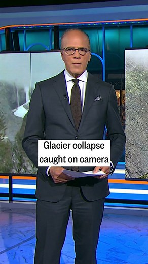 A glacier collapse was caught on camera in the #Patagonia region of #Chile. #LesterHolt has details. #news #nightlynews #climate #environment