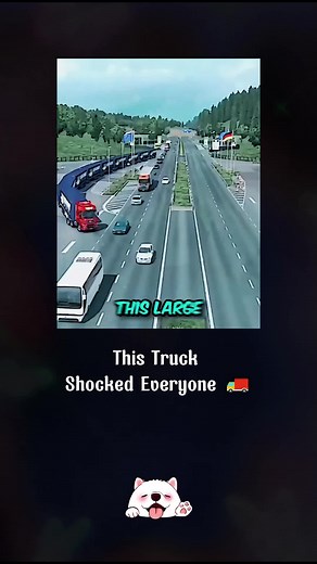 Sweet dogs (@random.fact.on.ti)’s video of longest truck in the world turning