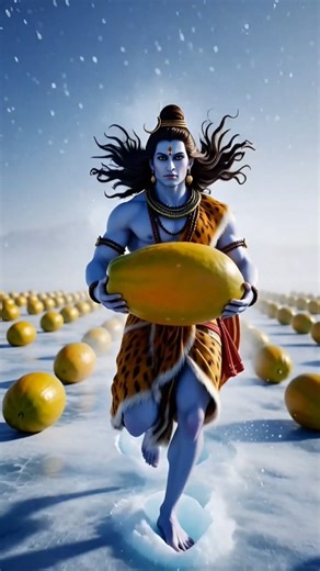 When Lord Shiva Cut a Papaya, Diamonds Came Out! 😲💎#lordshiva #ai #shorts