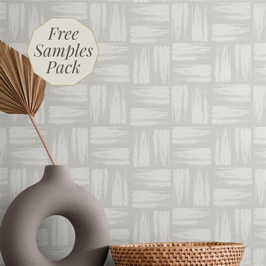Gray Geometric Wallpaper Kitchen Decor Scandinavian Design Modern Aesthetic Wall Covering Rental Friendly Removable Peel Stick Temporary - Etsy