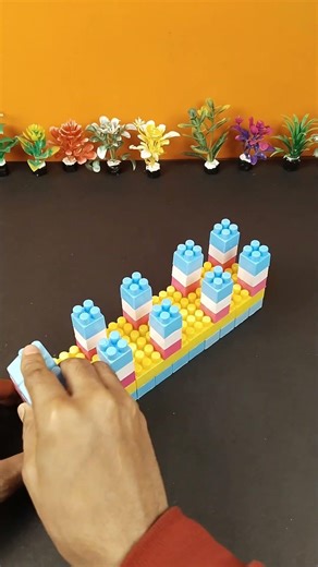 Colorful Toy Bus Build | Lego Satisfying ASMR Block vehicle #asmr #buildingblocks #shortvideo #lego