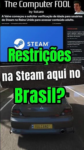 Steam com Reconhecimento de Idade vai chegar ao Brasil? #steam #pc #shorts