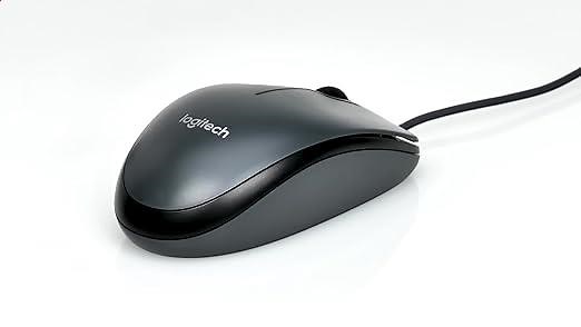 Logitech M100 Wired USB Mouse, 3-Buttons, 1000 DPI Optical Tracking, Ambidextrous PC / Mac /