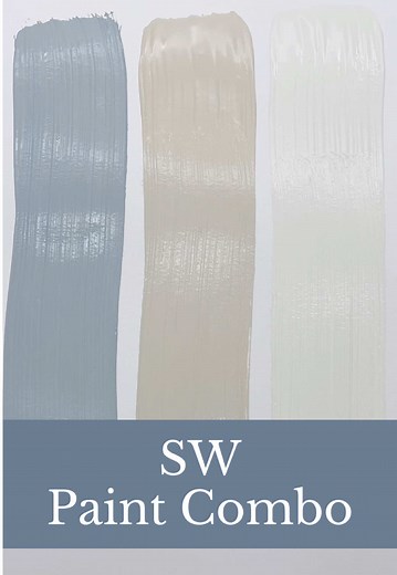 SW Blue, Tan & White Paint Color Ideas