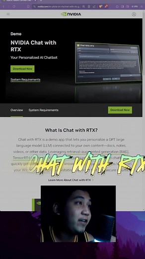 How to install NVIDIA Chat with RTX? #ai #artificialintelligence #chatbot #softwareengineer #programmer #coding #programming #nvidia #chatwithrtx #tech #technology #devdotcode | Devdotcode