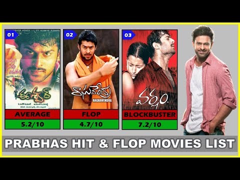Prabhas Hit and Flop movies list | Prabhas movies list | Prabhas all movies list