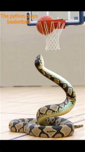 The python plays basketball.#animals #lifeisbutadream #whowillbemylifepartnerta