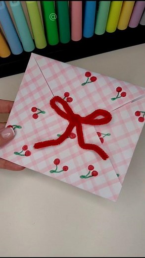 🍒Idea bonita de carta para regalar🍒🍒🍒#diy #manualidades #gift
