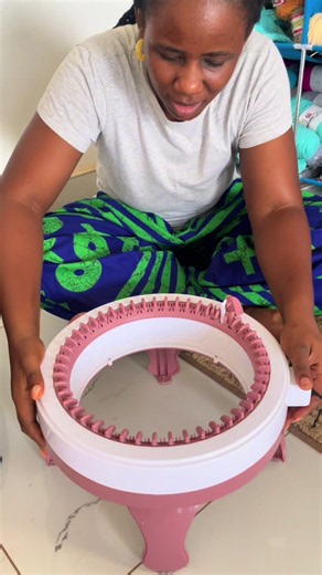 Casting on a Sentro knitting machine for a beanie