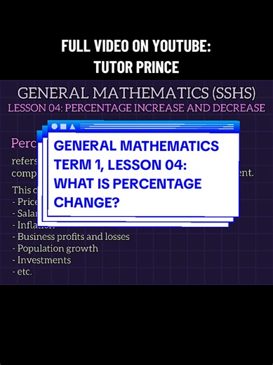 What is Percentage Change? General Mathematics (Strengthened Senior High School), Term 1/Lesson 04 #sshs #genmath #filipino #mathematics #grade11