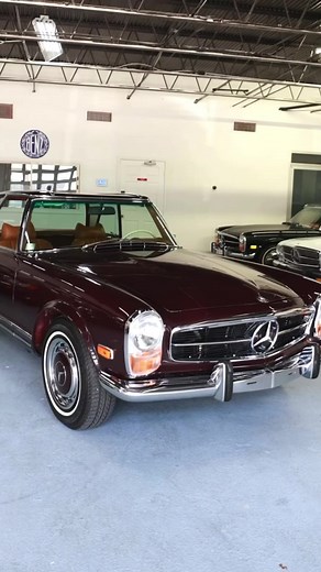 Dark Red one of our favorite colors for a #280SL Mercedes Benz Pagoda.1970 Pagoda finished in Dark Red color code 542 Glasurit paint with Cognac Leather interior✨ Simply Stunning ✨Restored by @uniquecarsofpalmbeach #classiccar #uniquecarsofpalmbeach #280sl #w113#restoredbyuniquecars | Unique Cars of Palm Beach
