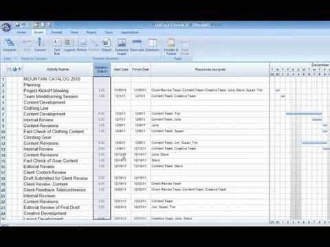 Exchanging data with Excel - FastTrack Schedule 10 for Windows Tutorial
