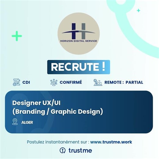🎨 UX/UI Designer + Branding (H/F) - CDI | Horizon Digital Service