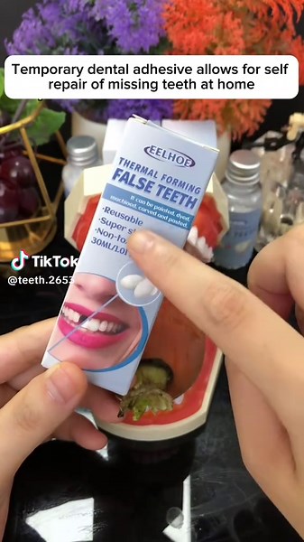 Temporary dental glue can quickly repair missing teeth, cavities, and fill teeth! That's really great!#denture #Tooth #teeth #filling #orthodontics