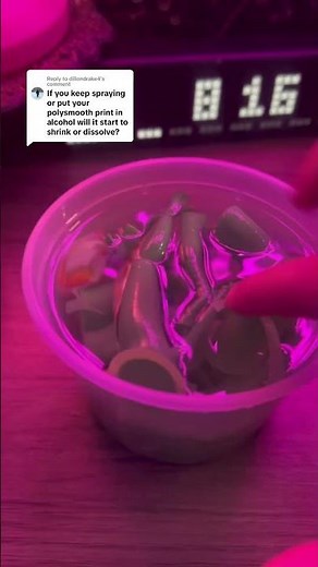 Dissolving polysmooth 3D printing filament in Isopropyl alcohol #3dprinting