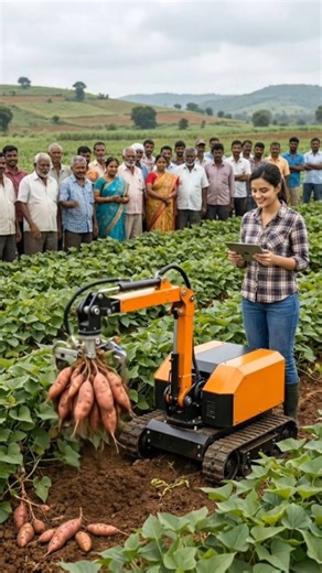 AI-Powered Robot Harvesting Sweet Potatoes | Future of Smart Farming 🍠🤖